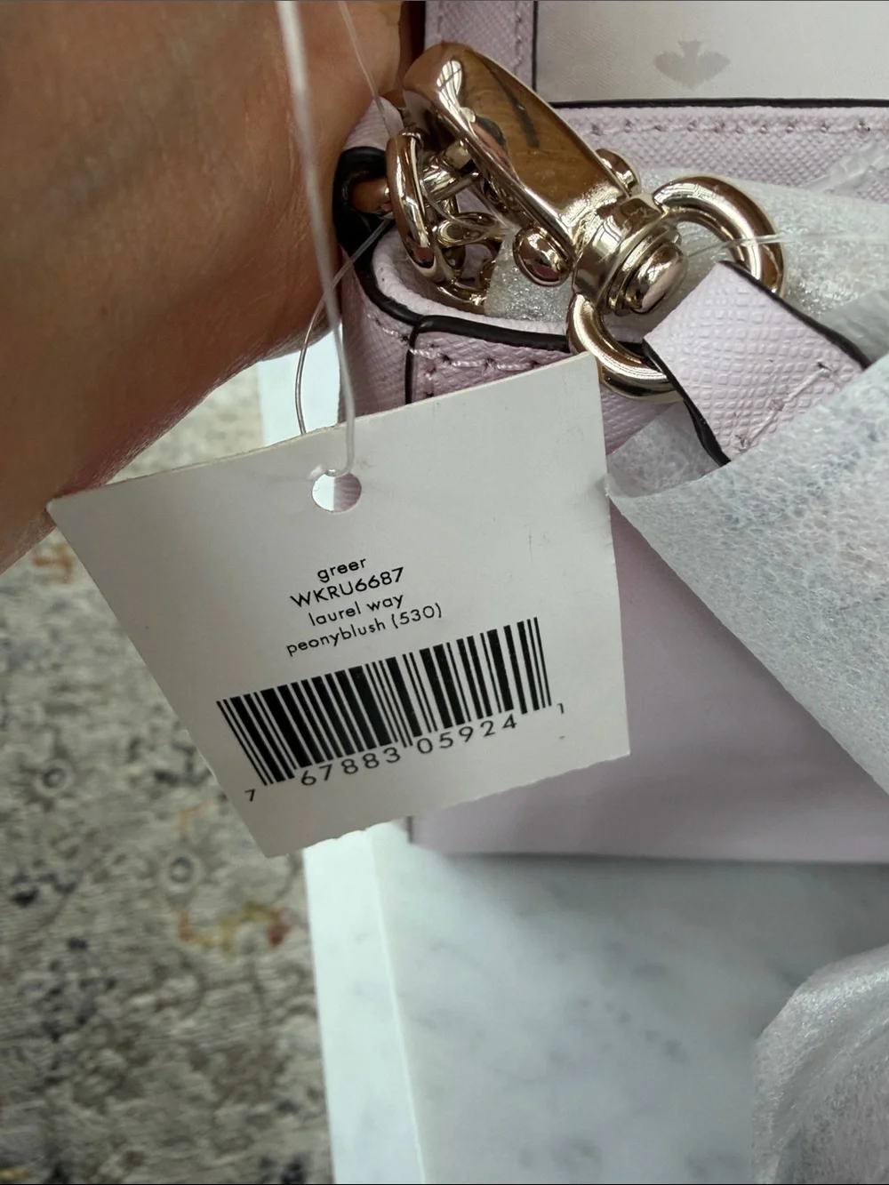 kate spade Greer New York Blush Pink Leather Crossbody Clutch